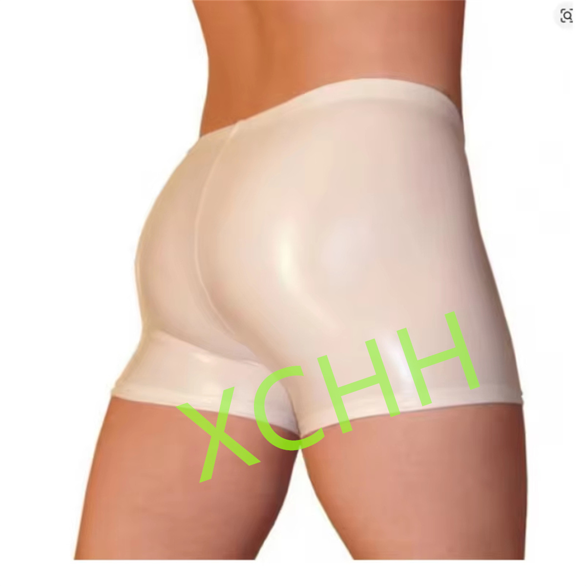 Boxer Shorts Modal - 라텍스 남성용 반바지 고무 팬티 흰색