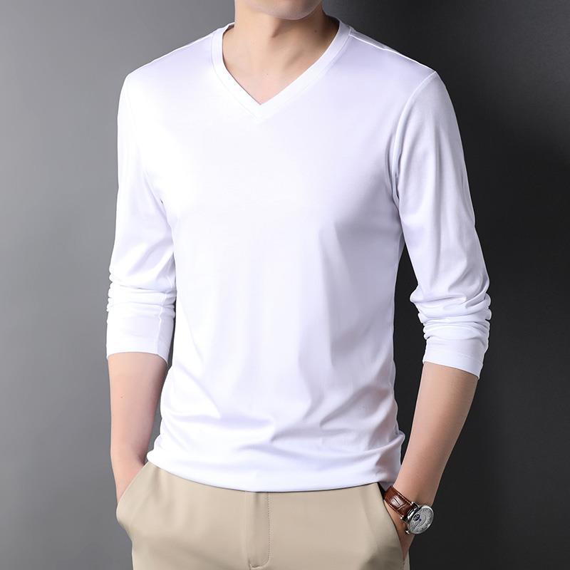 Undershirt Crew Neck - 스타일리시 2023 V-넥 긴팔 헨리 언더셔츠,