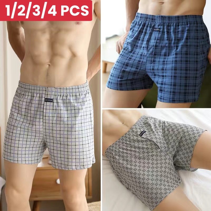 Boxer Brief Pack Cotton - 1/2/3/4PCS 플러스 사이즈 M-XXXL 코튼 아로