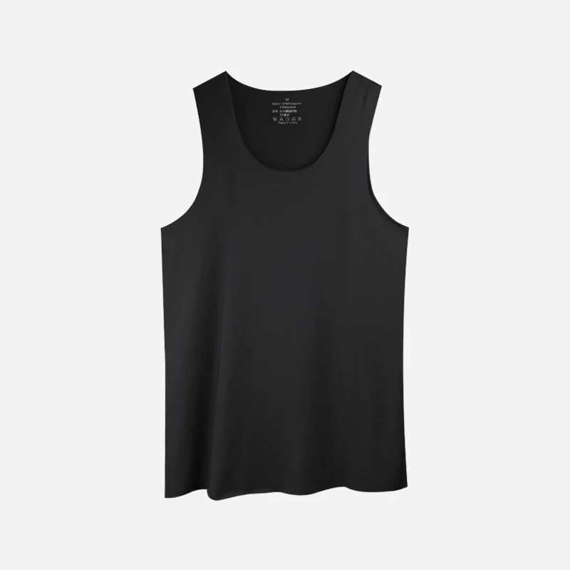 Undershirt Crew Neck - 남성용 얇은 조끼 U넥 큰 사이즈