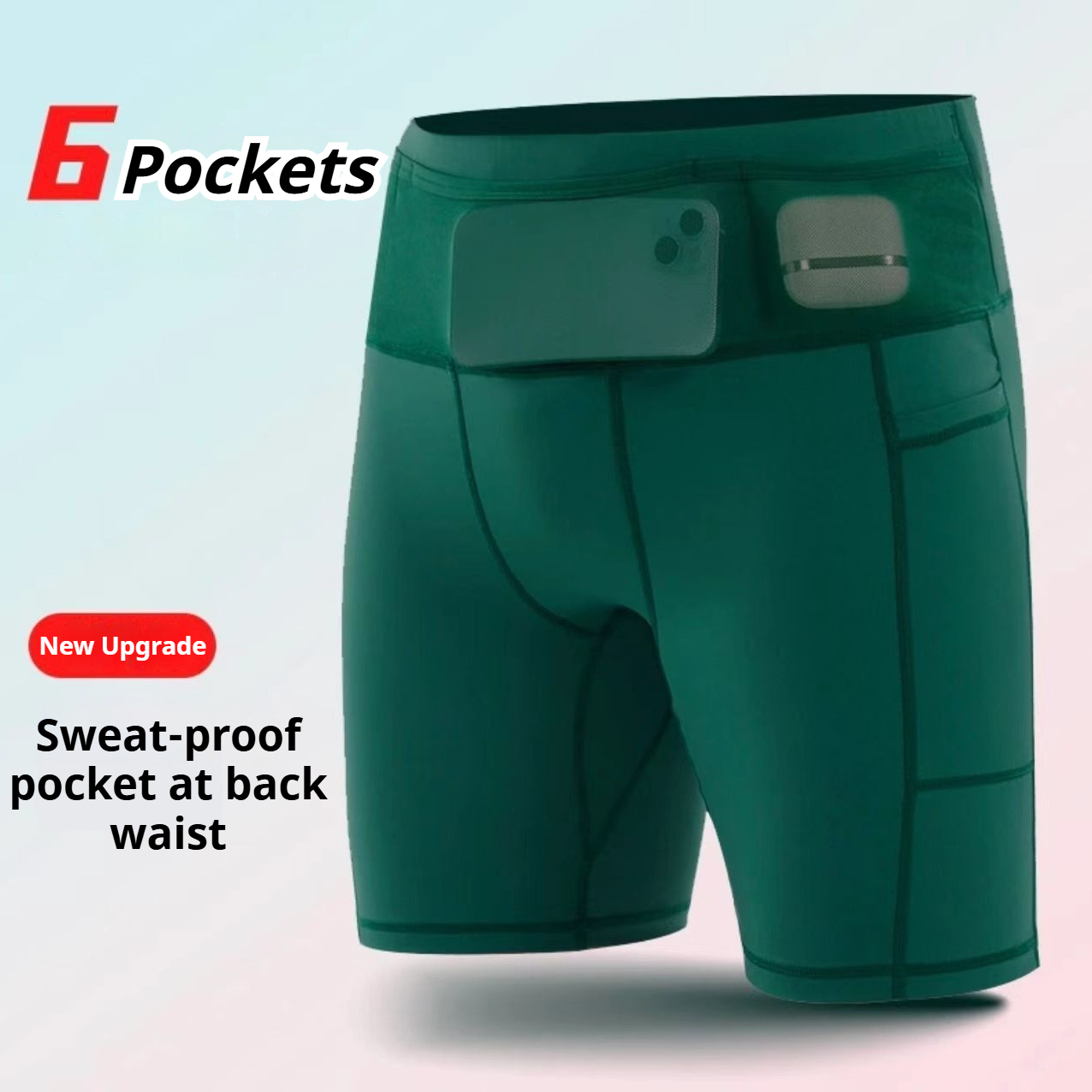 Compression Shorts Athletes - 압축 러닝 반바지 쿼터 길이 빠른