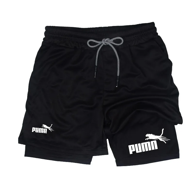 남성용 여름용 통기성 좋은 이중 레이어 신축성 압박 반 - Compression Shorts Athletes 리뷰 및 가격