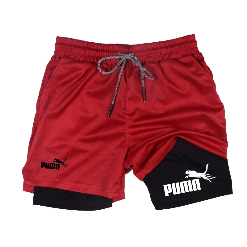 남성용 여름용 통기성 좋은 이중 레이어 신축성 압박 반 - Compression Shorts Athletes 리뷰 및 가격