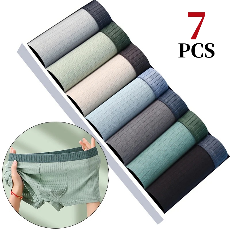 7 개/몫 남자 코 튼 속옷 복서 반바지 순수 코 튼  - Boxer Brief Pack Cotton 리뷰 및 가격