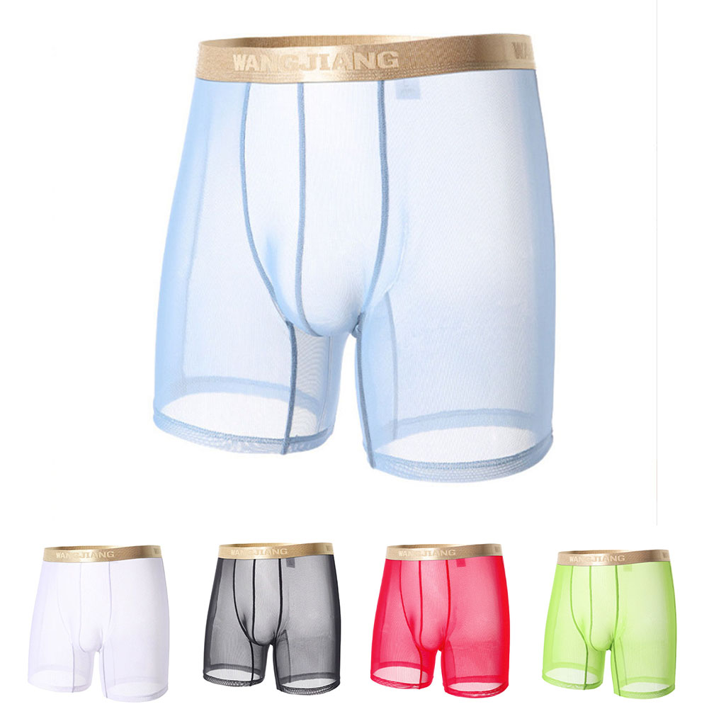 남성용 메쉬 시스루 얇은 심리스 팬티 아이스 실크 투명 - Boxer Shorts Modal 리뷰 및 가격