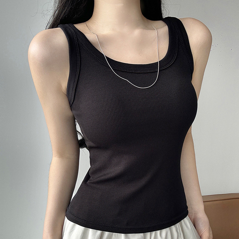 여성용 민소매 탱크탑, 단색, 슬림핏, 골지 소재, 봄 - Tank Top Ribbed 리뷰 및 가격